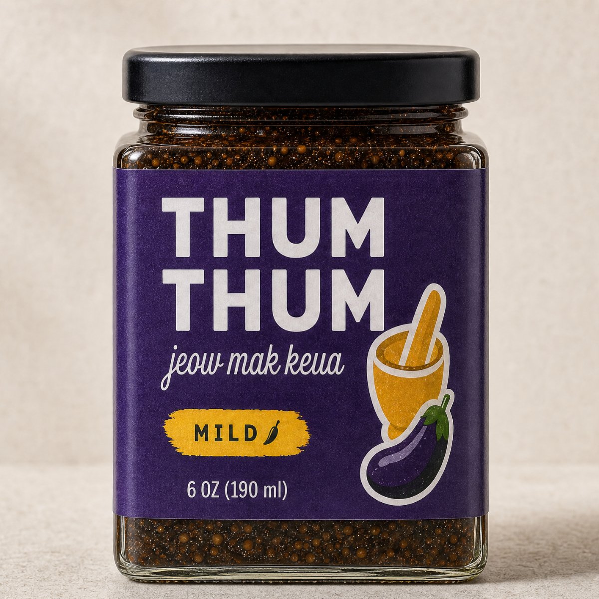 Jeow Mak Keua (roasted eggplant) jar