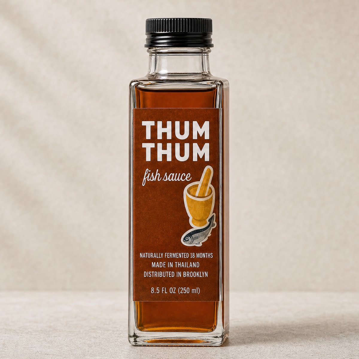 Thum Thum fish sauce bottle