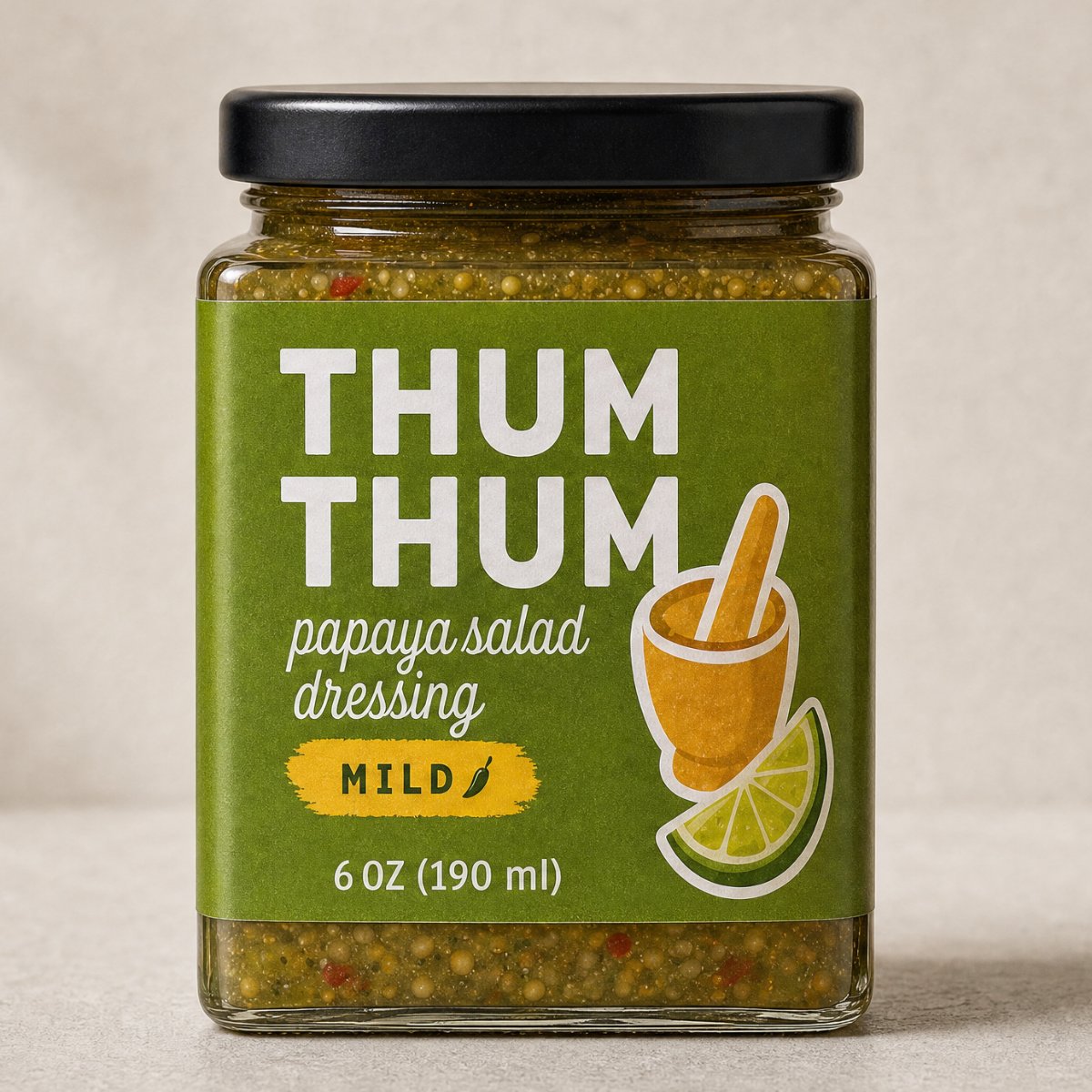 Papaya salad dressing jar